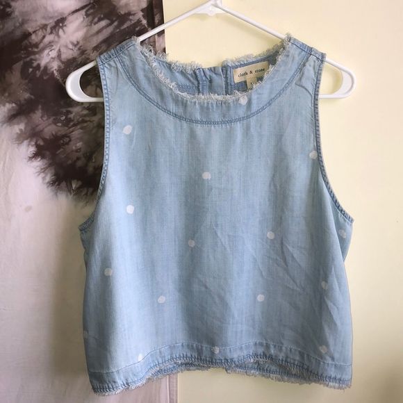 Cloth & Stone Sleeveless Cropped Adorable Top - Picture 1 of 6
